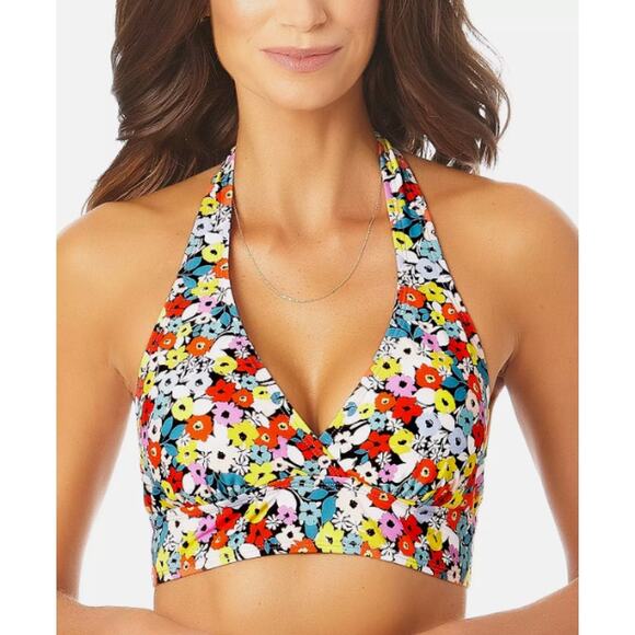 Anne Cole Other - Anne Cole Ditsy Floral Halter Bikini Size L D